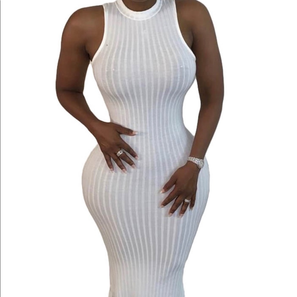White maxi dress